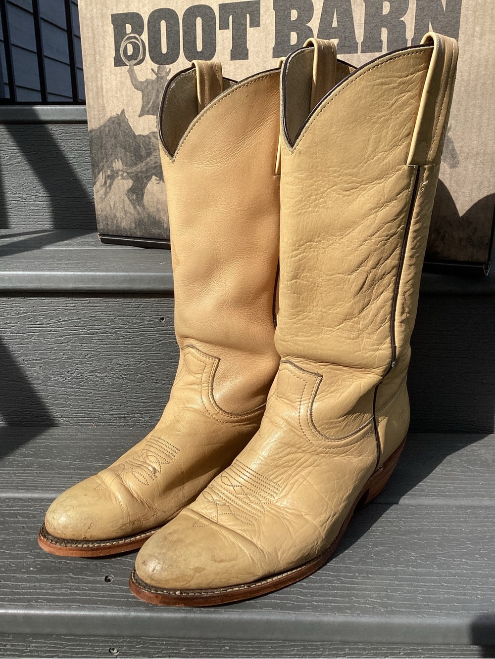 Frye Men's 10D Blonde Model #2308 Western Leather Cowboy Boots